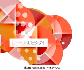 Geometric abstract composition - circles layout with light effects