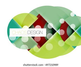 Geometric abstract composition - circles layout with light effects