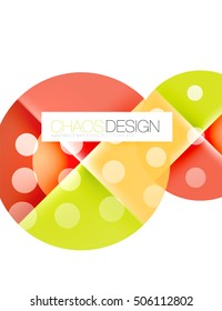 Geometric abstract composition - circles layout with light effects