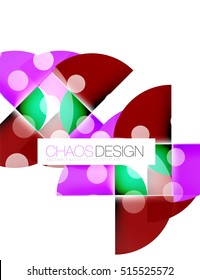 Geometric abstract composition - circles layout with light effects