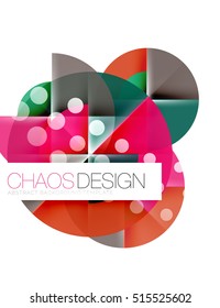 Geometric abstract composition - circles layout with light effects