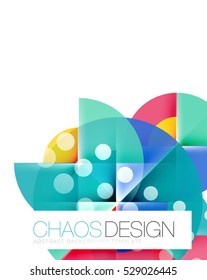 Geometric abstract composition - circles layout with light effects