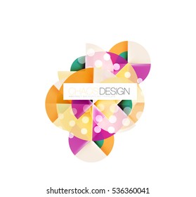 Geometric abstract composition - circles layout with light effects