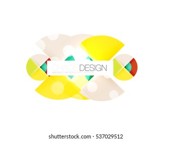 Geometric abstract composition - circles layout with light effects