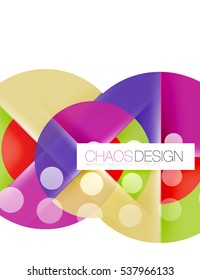 Geometric abstract composition - circles layout with light effects