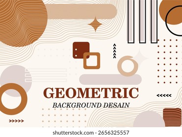 Composición Abstractas geométrica con Formas y texto para proyectos creativos