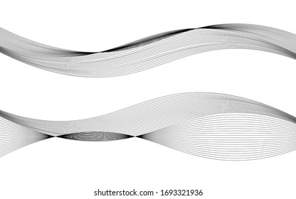 Geometric abstract composition. A strip or tape of lines. Black and white graphics