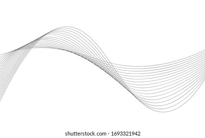 Geometric abstract composition. A strip or tape of lines. Black and white graphics