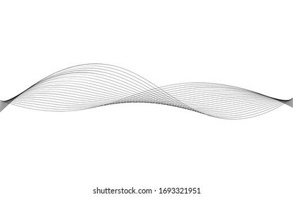 Geometrische abstrakte Zusammensetzung. Ein Streifen oder Band von Linien. Schwarz-Weiß-Grafik