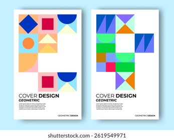 geometric abstract cover design. cover template design
