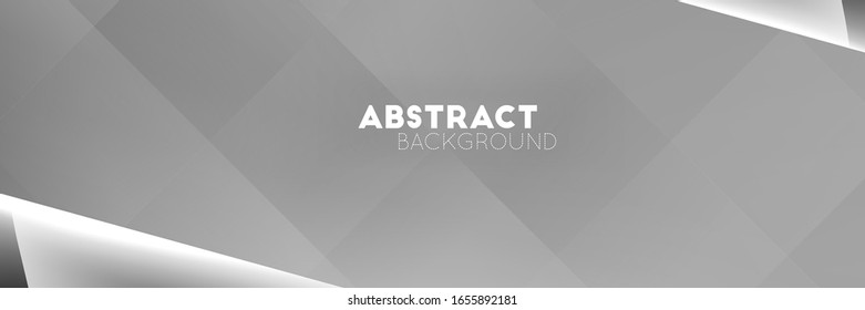 Geometric abstract dark gray glowing shadow light vector background. 