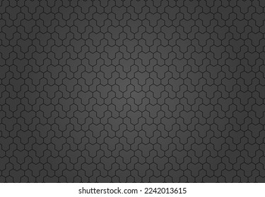 Geometric abstract dark vector hexagonal seamless background. Geometric modern ornament. Seamless modern pattern