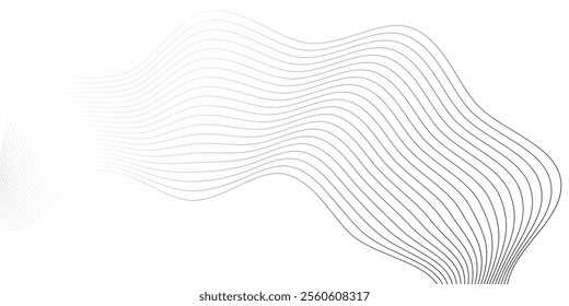 Geometric Abstract Decorative line wave Background. optical art illusion. perspective line stripes with 3d dimensional effect. Design elements for technology, science, and modern concept
