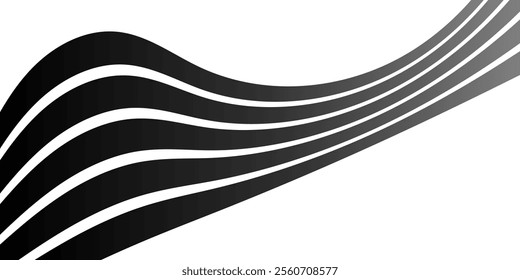 Geometric Abstract Decorative line wave Background. optical art illusion. perspective line stripes with 3d dimensional effect