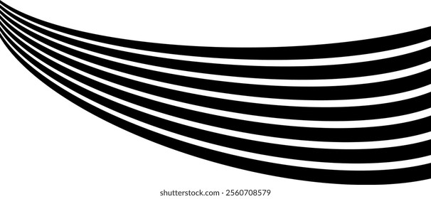 Geometric Abstract Decorative line wave Background. optical art illusion. perspective line stripes with 3d dimensional effect
