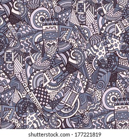 Geometric abstract decorative vector seamless pattern