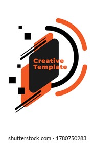 Geometric abstract design background with copy space. Dynamic geometric shapes compositions. Flat and clean style. Applicable for any graphic works.