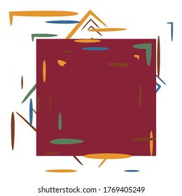 Geometrisches abstraktes Gestaltungselement, Plakat, Design für Gewebe, Papier, Verpackung, Tassen, Geschirr, Notebooks, Pakete, Packpapier