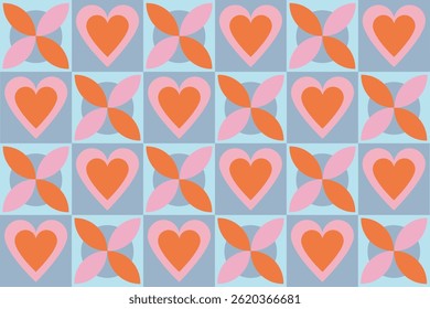 Geometric abstract design with multicolored shapes for digital and print use: backgrounds, packaging, textile designs, flyers, and web materials.