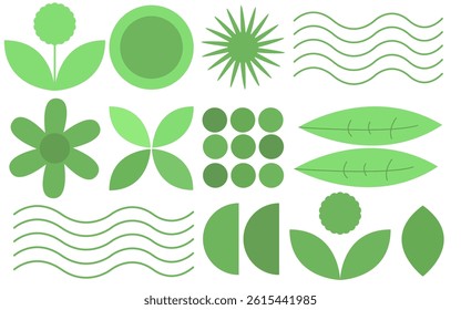 Geometric abstract eco pattern green vector
Vector eco pattern with images of leaves, flowers and abstract shapes vector