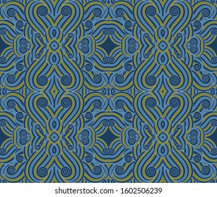 Geometric abstract ethnic hand drawn pattern. Vector seamless textile abstract carpet ornament. Whimsical background.