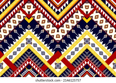Geometric abstract ethnic pattern design. Tribal boho native ethnic turkey traditional embroidery vector. Aztec fabric carpet mandala ornament ethnic chevron textile decoration wallpaper. Rug texture