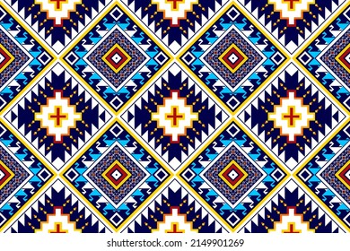 Geometric abstract ethnic pattern design. Tribal turkey boho ethnic native traditional embroidery vector background. Aztec fabric carpet mandala ornament ethnic chevron textile decoration wallpaper 