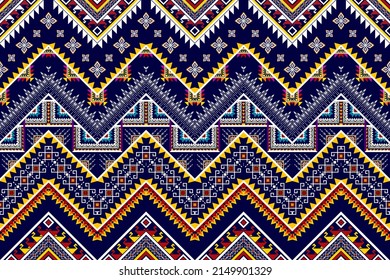 Geometric abstract ethnic pattern design. Tribal turkey boho ethnic native traditional embroidery vector background. Aztec fabric carpet mandala ornament ethnic chevron textile decoration wallpaper 