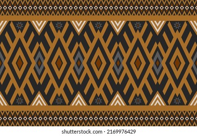 Geometric abstract ethnic pattern seamless design for background or wallpaper, carpet, cloth, Batik, and clothes. Vector illustration. pattern sty.