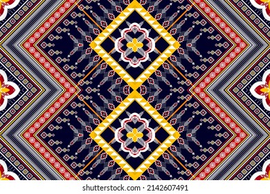Geometric abstract ethnic patterns design. Aztec fabric carpet mandala ornament ethnic chevron textile decoration wallpaper. Tribal turkey boho native ethnic traditional embroidery vector background 