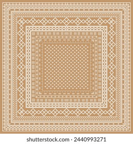 
Pañuelo cuadrado étnico abstracto geométrico. Tradicional tribal azteca adorno ilustración diseño. Estampado vectorial monocromo.
Diseño para estampados, textil, muebles, tela, papel.
