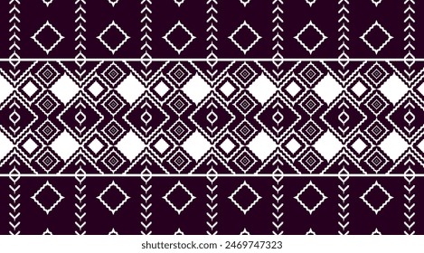 Geometric abstract fabric ethnic pattern seamless tradition background design .