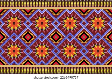 Geometric abstract fabric seamless wallpaper background illustration art vintage tribal Indian style motif ornament embroidery boho beautiful batik folk wrapping design 