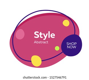 Geometric abstract figure. Dynamical colored forms and lines. Abstract banners with flowing liquid shapes. Template for logo, flyer, presentation