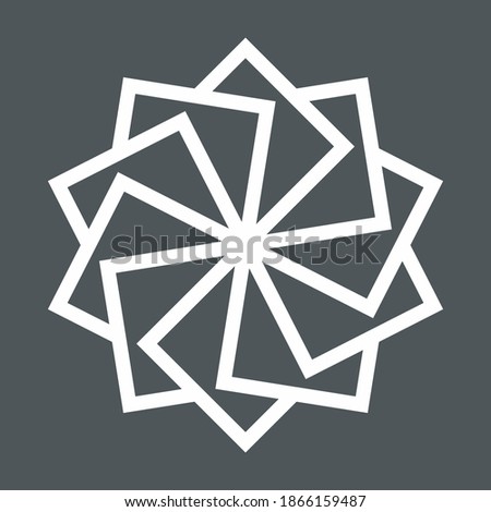 Geometric abstract figure quality vector illustration cut