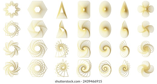 Geometric abstract flower shape set, star figure vector icon kit, funky retro brutal minimal art. Simple Memphis y2k elements collection, floral grid flat bauhaus template. Abstract flower forms