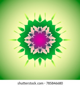 Geometric abstract flower. Vector illustration.