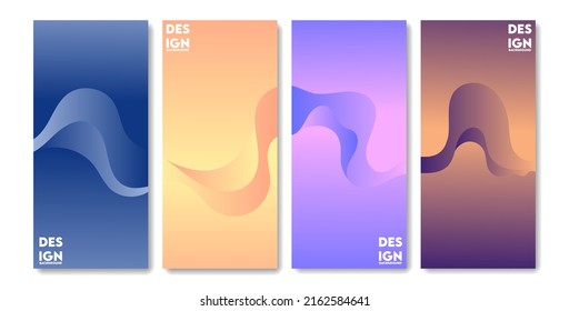 Geometric abstract fluid and gradient color style