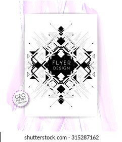 Geometric abstract flyer / brochure template / design elements / modern background 