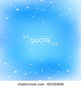 Geometric abstract form with connected lines and dots. Vector illustration.