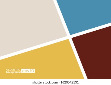 Geometric Abstract with four colors. Design template for brochure, flyer or depliant for business purposes. Vector illustration