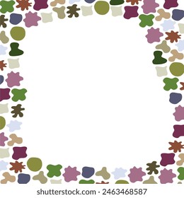 Geometric abstract frame background. Liquid different shapes. Empty space for text or design.