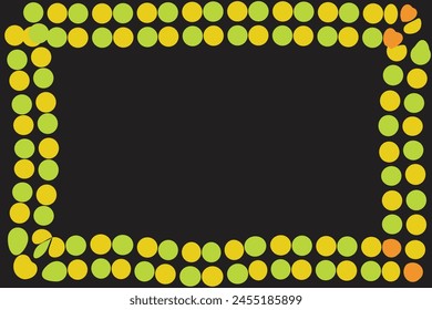 Geometric abstract frame background in Yellow and Black color.