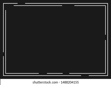 Geometric abstract frame. Vector slim lines, strokes. Graphic design element.