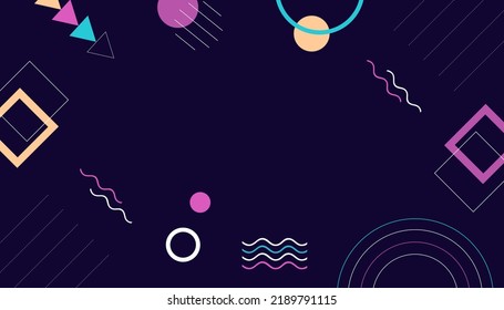 Geometric abstract funky background memphis style design