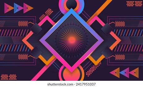 geometric abstract futuristic gradient background design