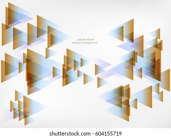 Geometric abstract futuristic vector triangular pattern. Concept triangle background with gradient on bright backdrop. 