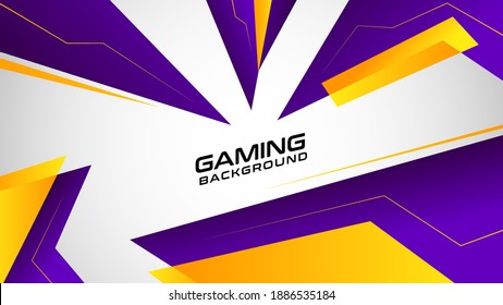 Geometric Abstract Gaming Background. Abstract Gaming Background Template with Geometric Purple and Orange Color. Easily Editable Vector Background EPS 10. Background Illustration