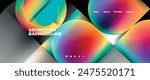 Geometric abstract glassmorphism with circles and squares. Vector Illustration For Wallpaper, Banner, Background, Card, Book Illustration, landing page