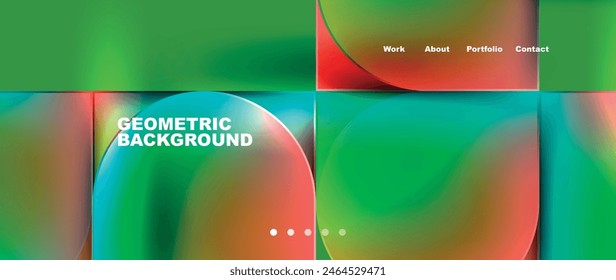 Geometric abstract glassmorphism with circles and squares. Vector Illustration For Wallpaper, Banner, Background, Card, Book Illustration, landing page
